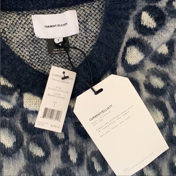NWT Current/Elliot The Cali Sweater in Leopard Print - Picture 2 of 14